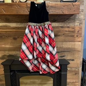 Girls Christmas dress long in back and shorter in front